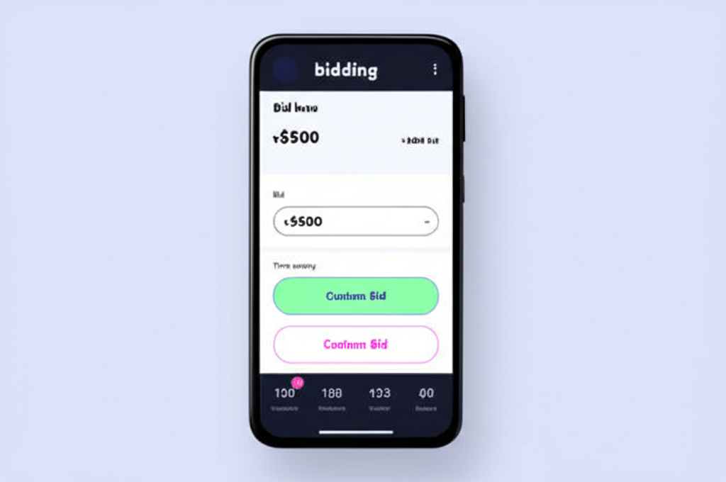 Mobile bidding interface