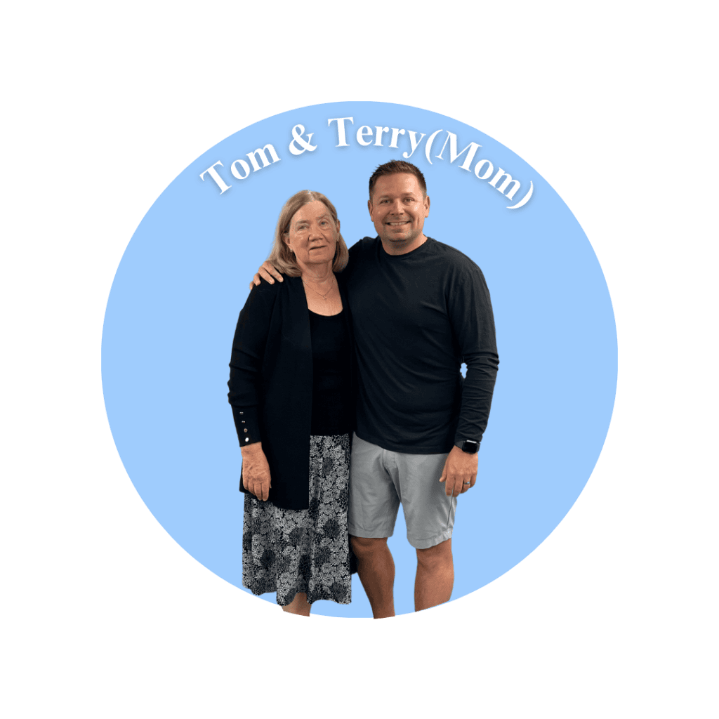Tom Kelly and his mother Terry, who inspired CharityAuctions